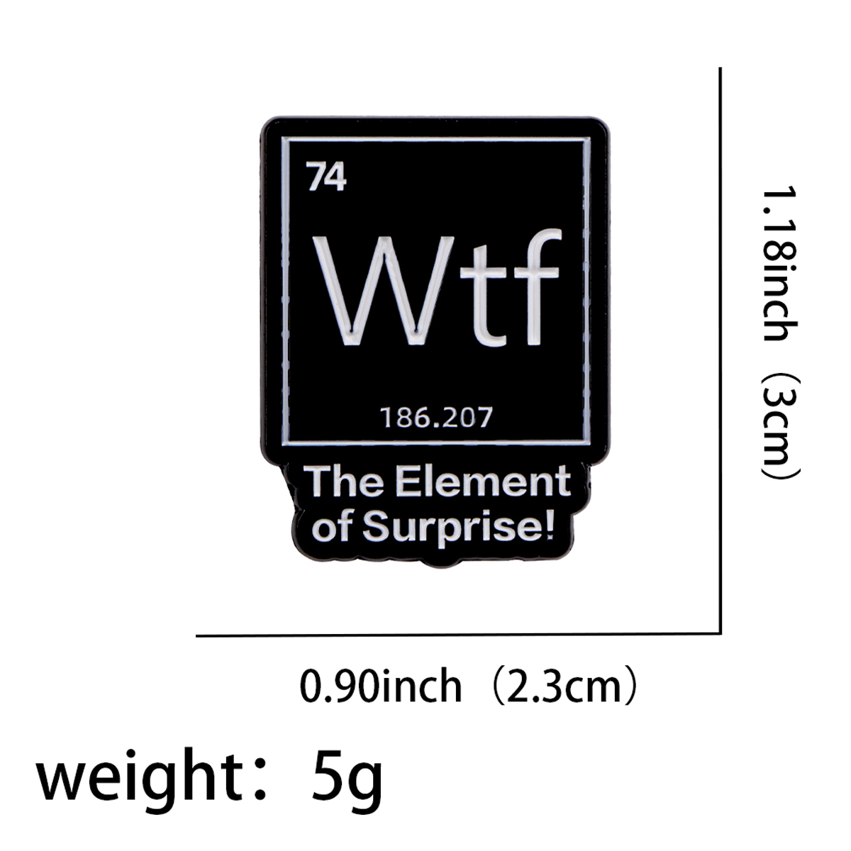 Chemical Element 74 Enamel Pin - Science Bob recension och pris